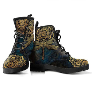 Vibrant Dragonfly Mandala Boots