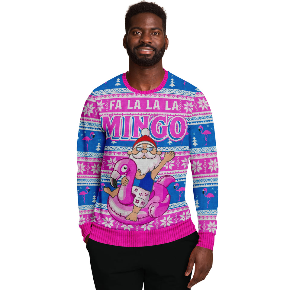 Flamingo Santa Ugly Christmas Sweatshirt
