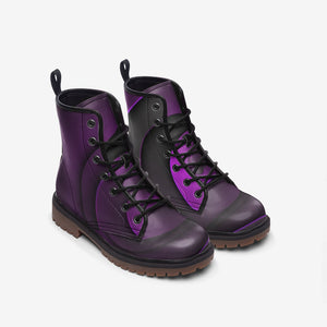 Purple Swirl Combat Boots