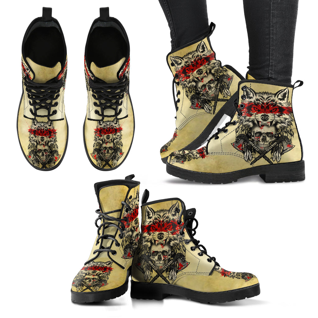Native American Wolf Boots