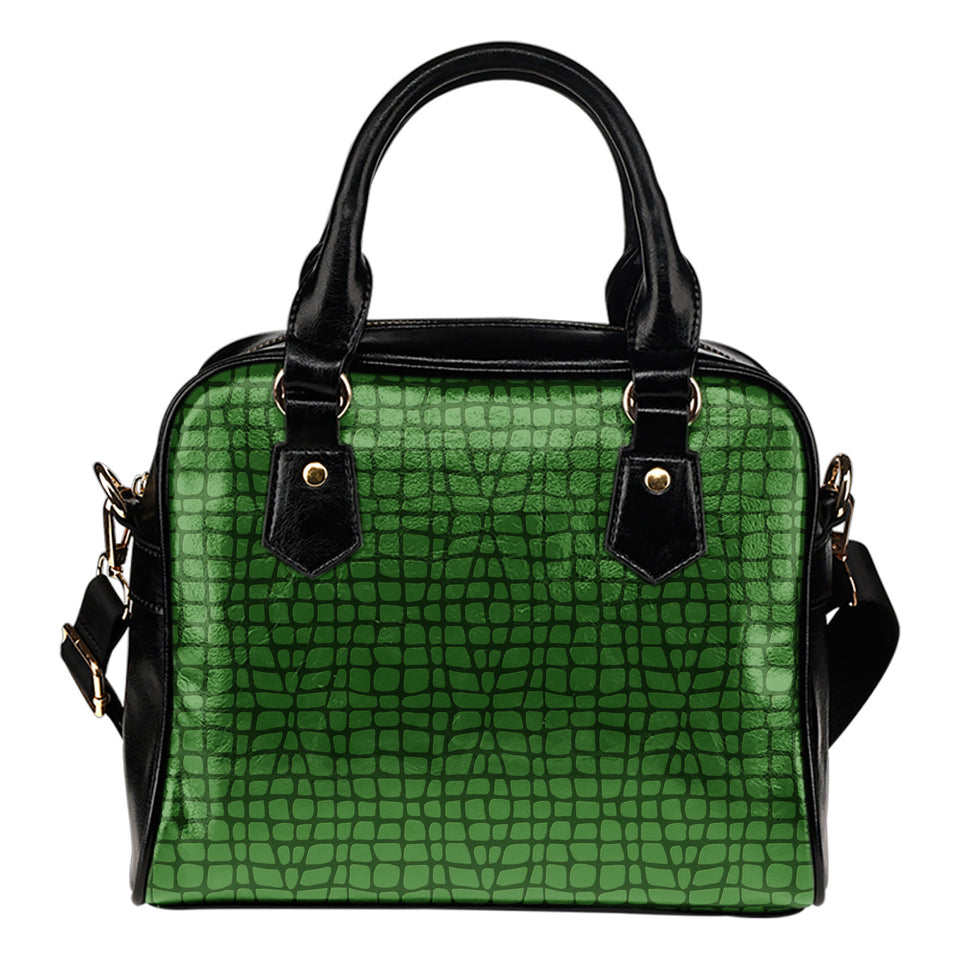 Crocodile Green Shoulder Handbag
