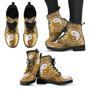 Yin Yang Gold Boots