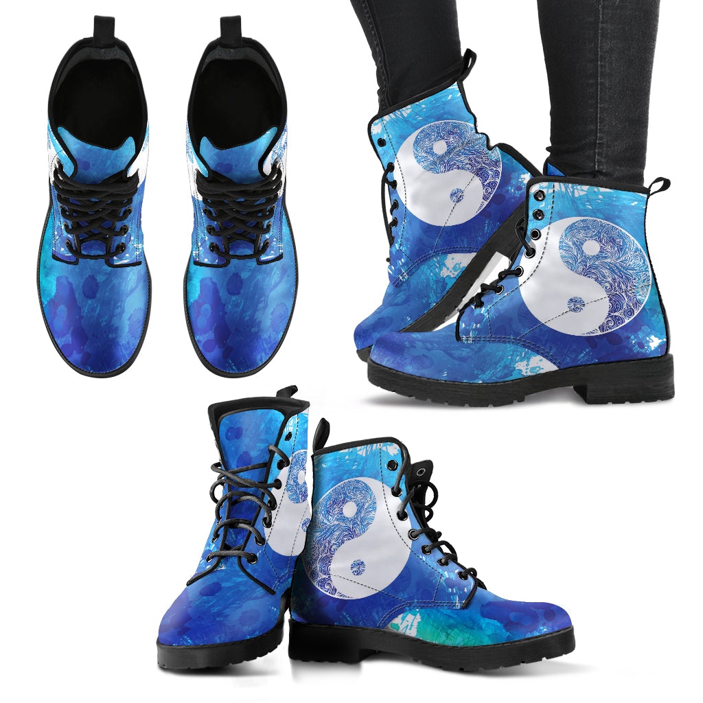 Blue Mandala Boots