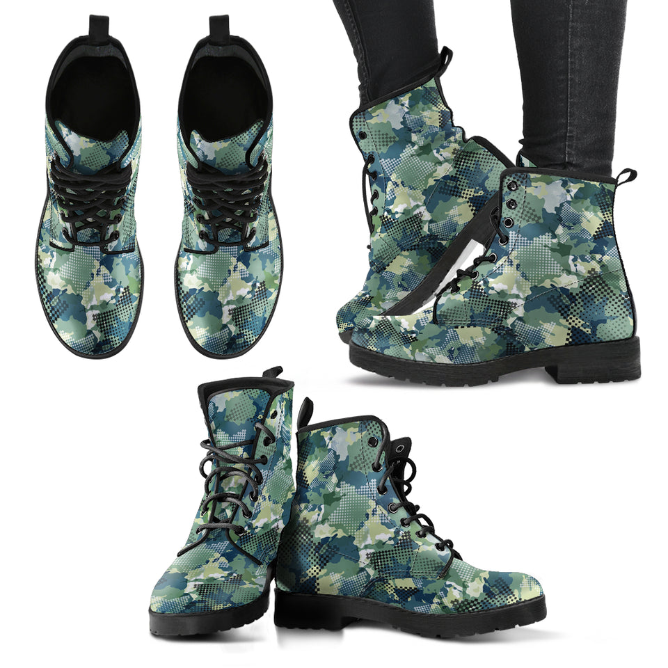 Dirty Green Camo Boots