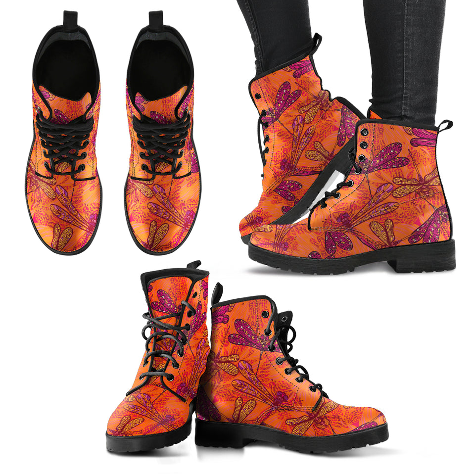 Orange Dragonfly Boots
