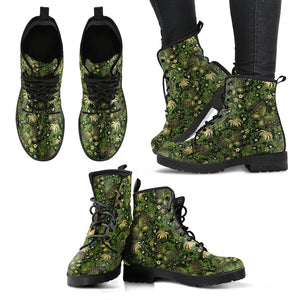 Floral Butterfly Emerald Boots