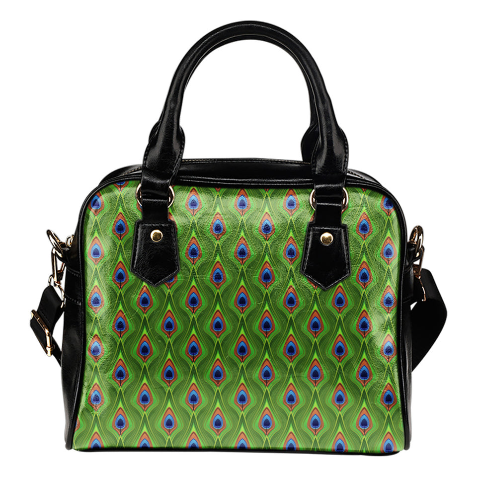 Peacock Pattern Shoulder Handbag