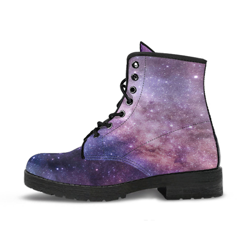 Purple Galaxy Leather Boots