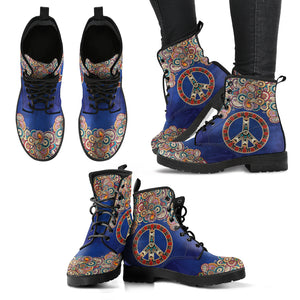 Vibrant Hippie Peace Boots