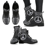 Black Mandala Peace Boots