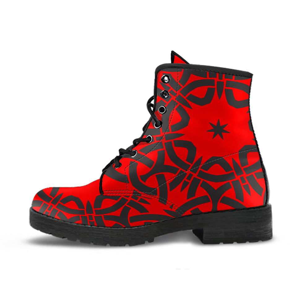 Red Tribal Boots