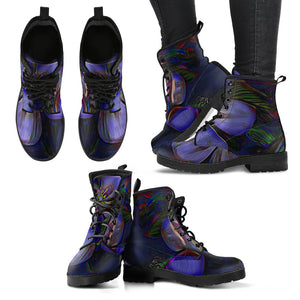 Purple Floral Boots