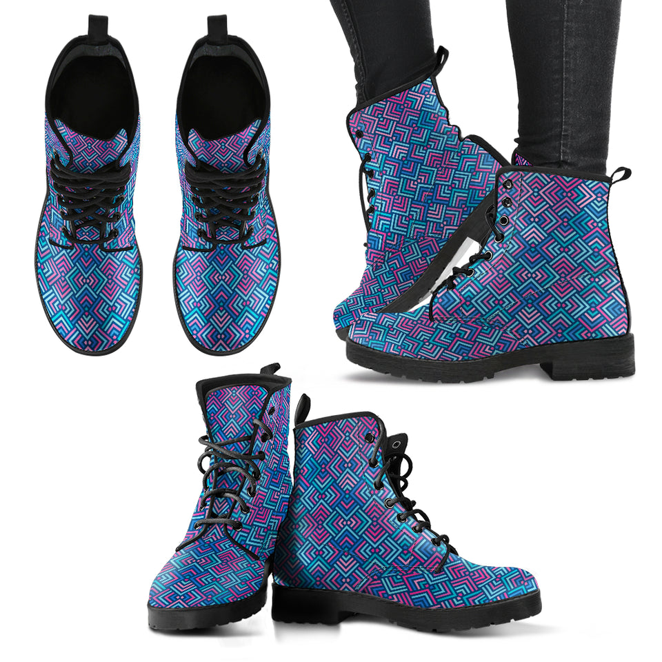 Cotton Candy Geometric Boots