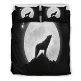 Howling Wolf moon Bedding Set