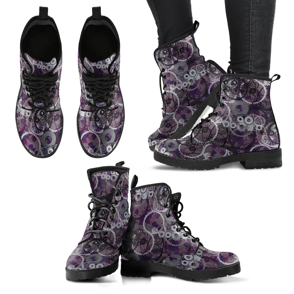 Purple Steampunk Boots