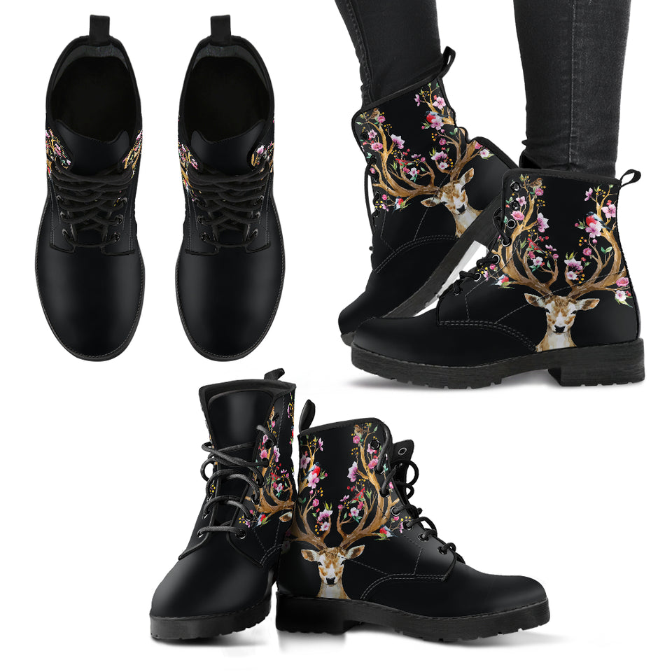 Flowered Deer Boots