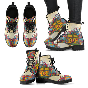 Colorful Hippie Bus Boots