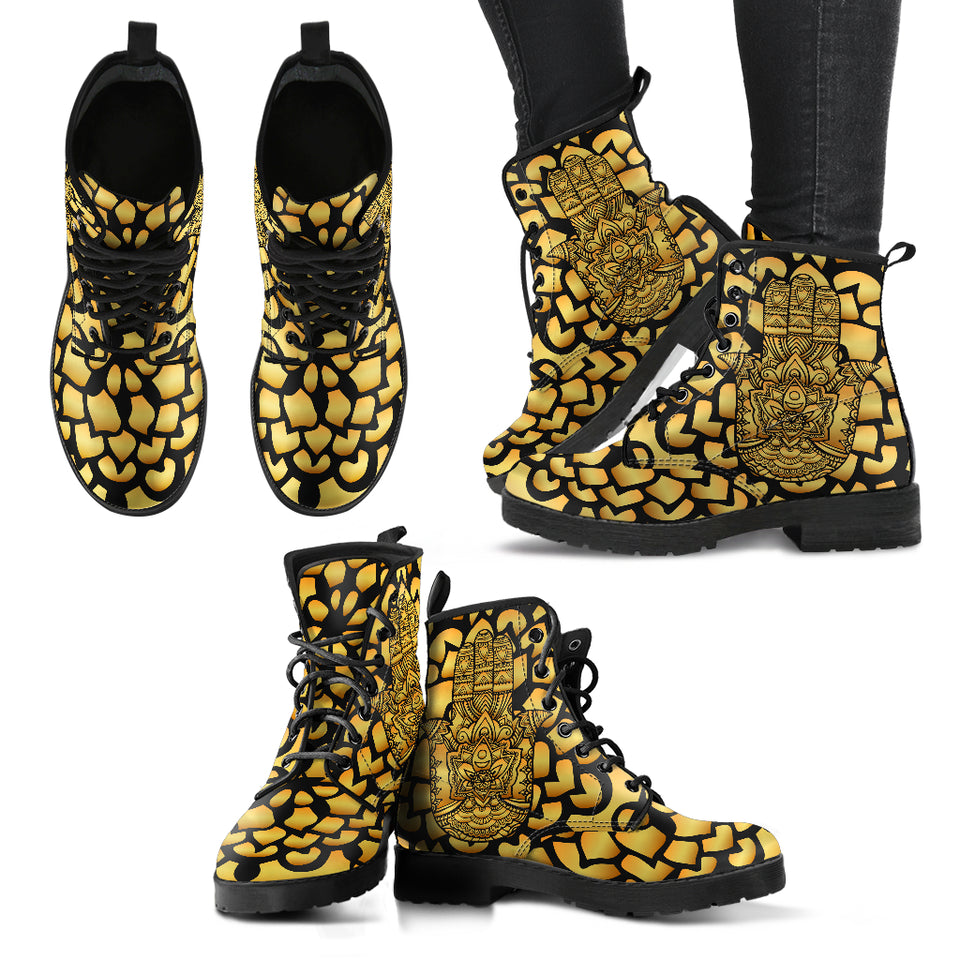 Golden Hamsa Boots