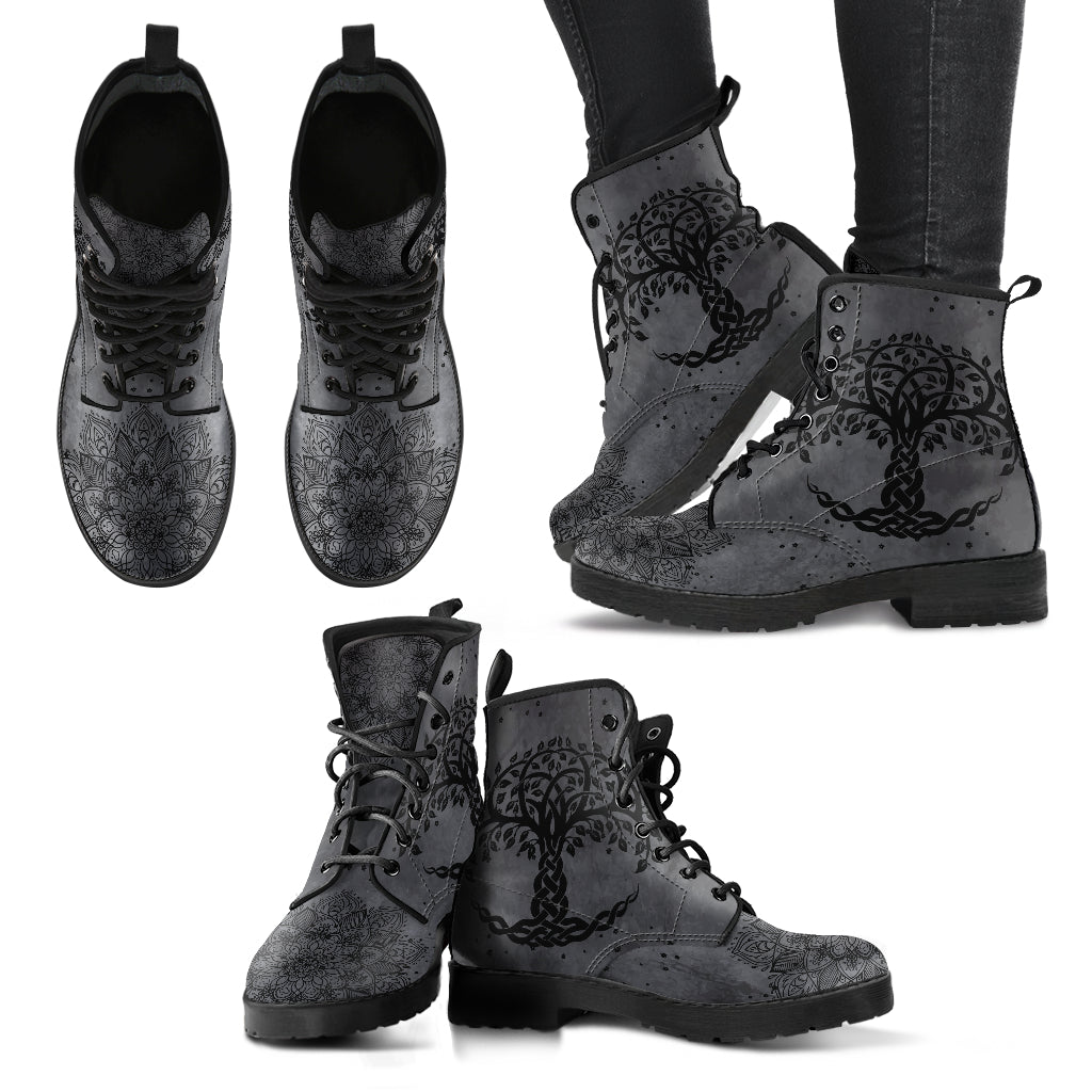 Grey Tree Of Life Boots