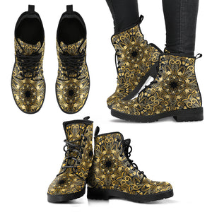 Gold Blooming Mandala Boots