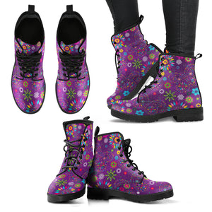 Purple Floral V1 Boots