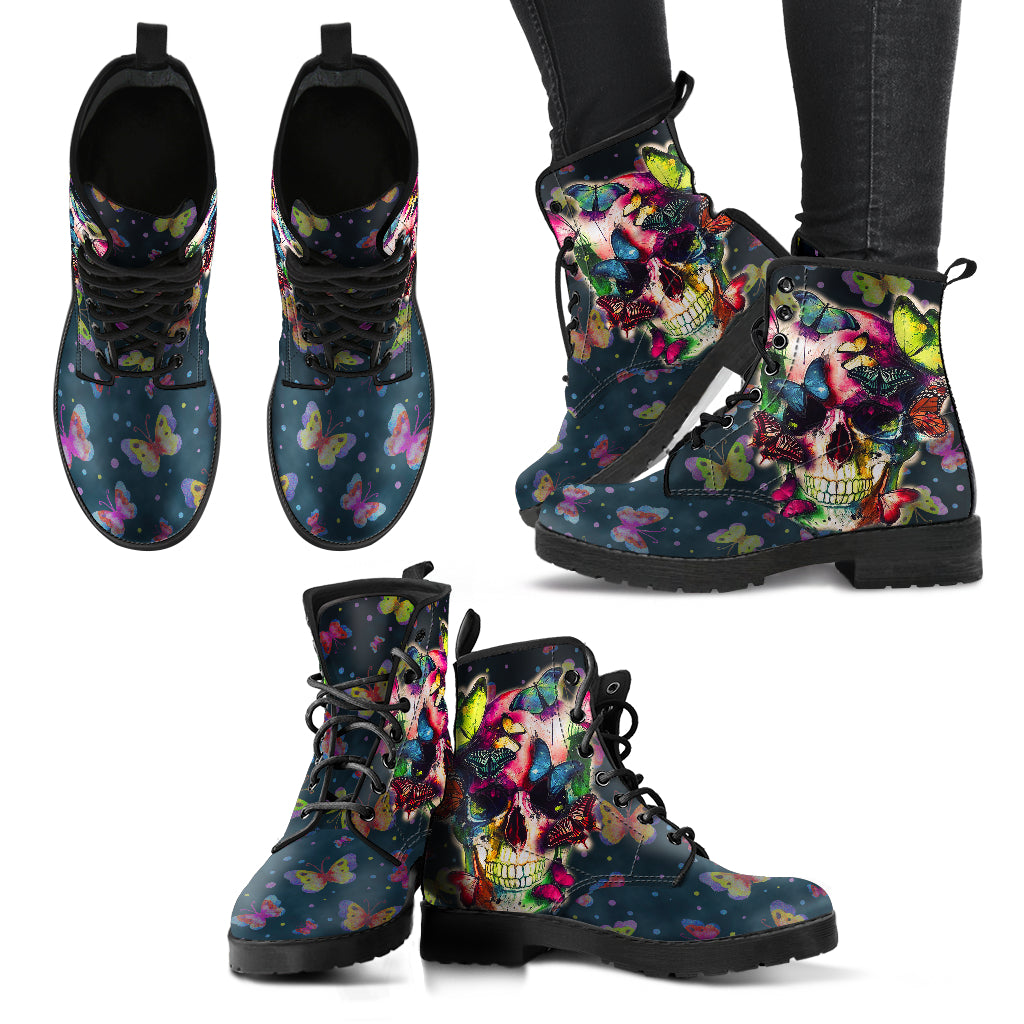 Butterfly Skull Boots