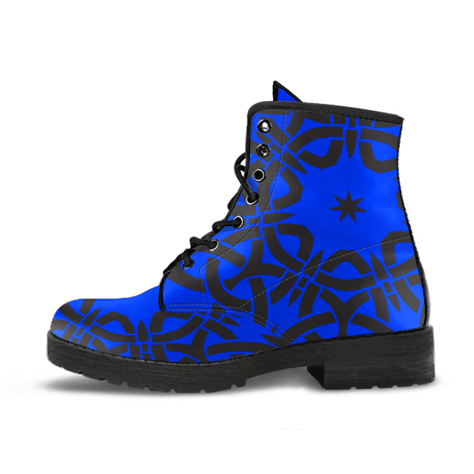 Blue Tribal Boots
