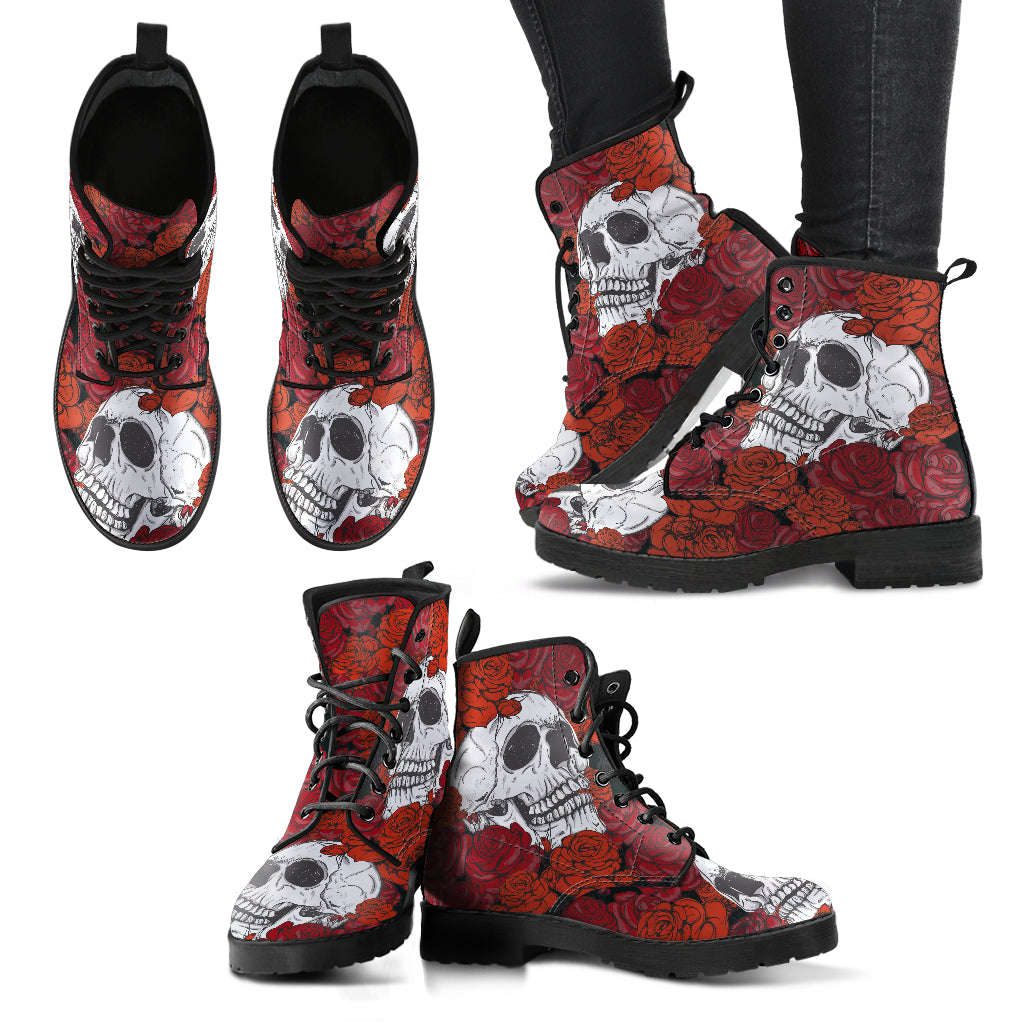 Skull Roses Boots