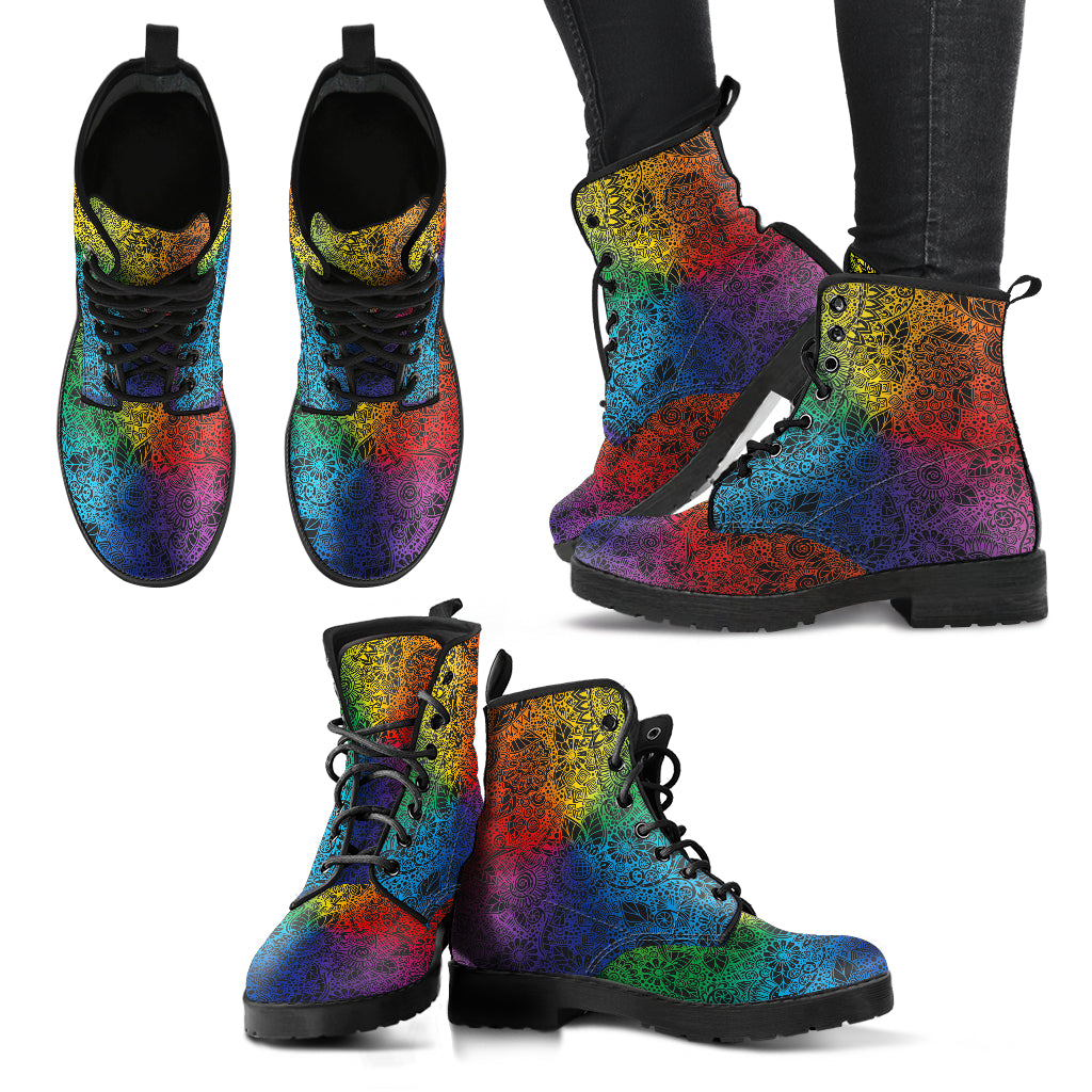 Ultimate Rainbow Mandala Boots