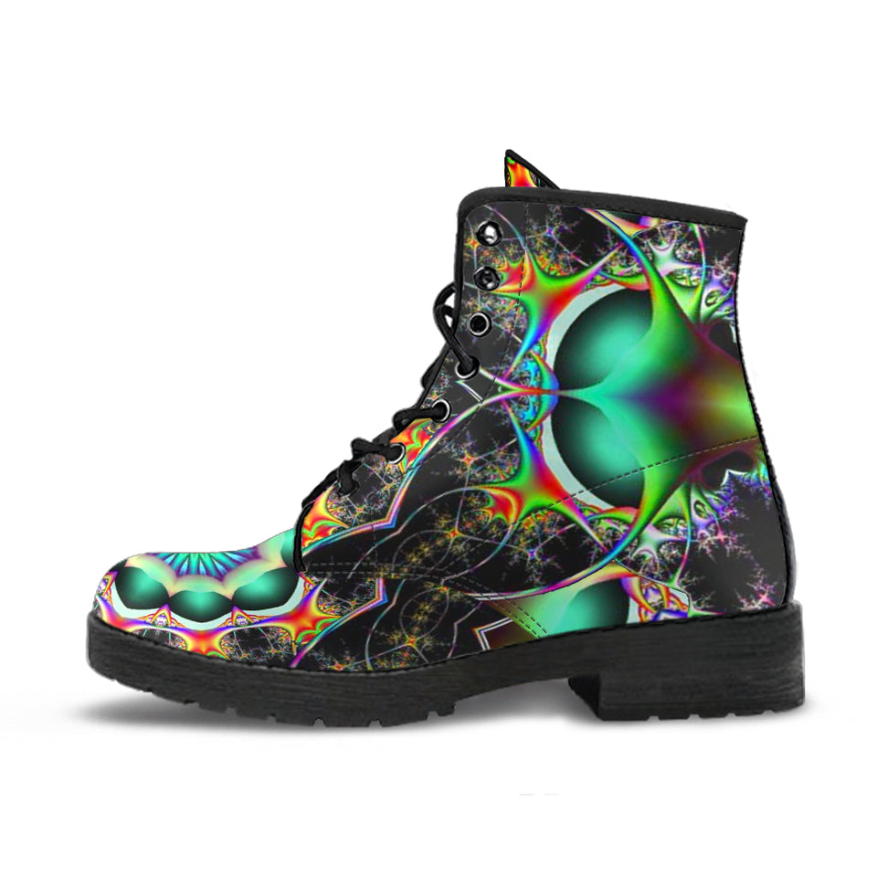 Psychedelic Visions Leather Boots