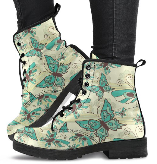 Green Butterfly Boots