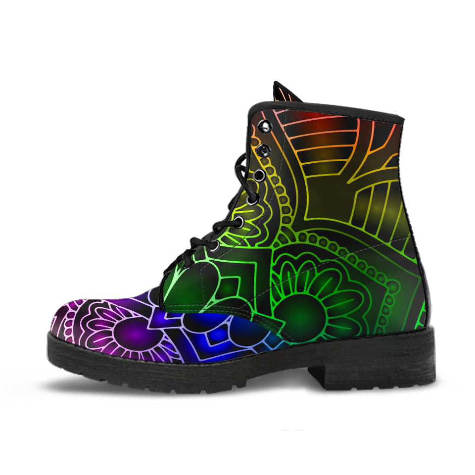 Royal Rainbow Mandala Boots