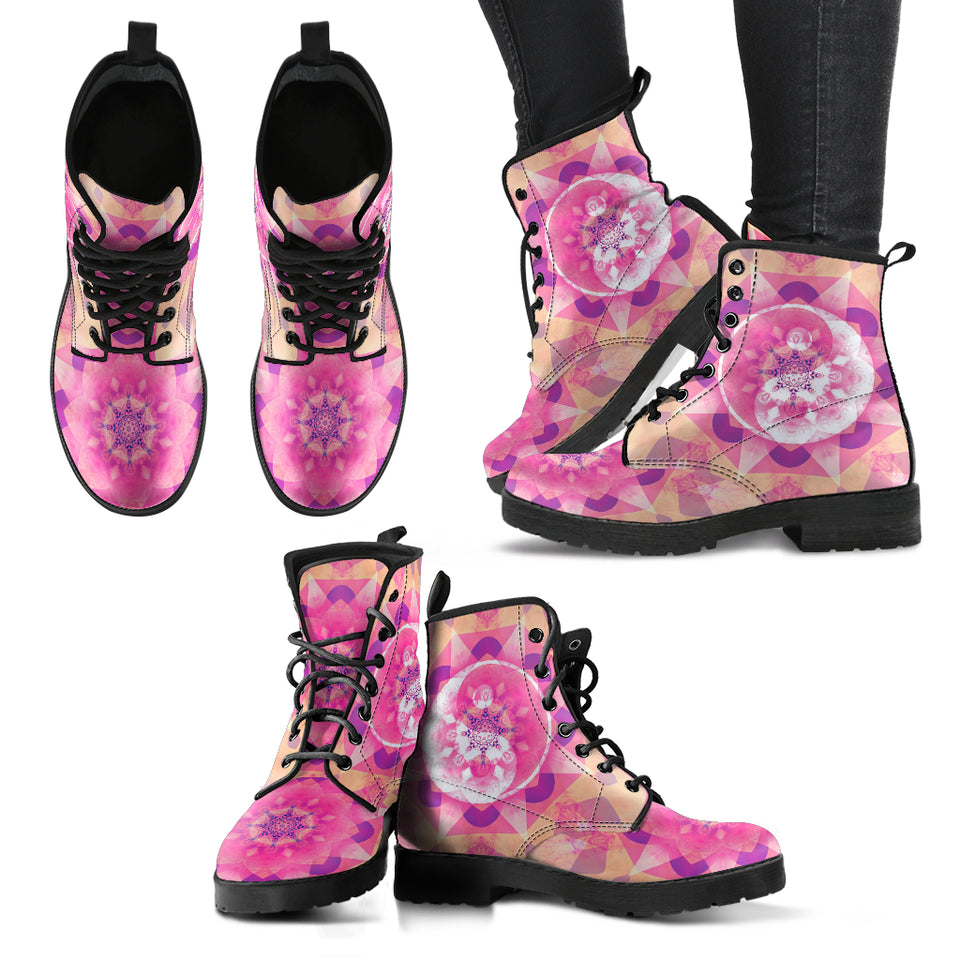 Pastel Pink Mandala Boots
