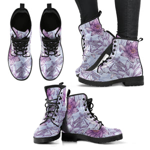 Floral Dragonfly Lotus Boots