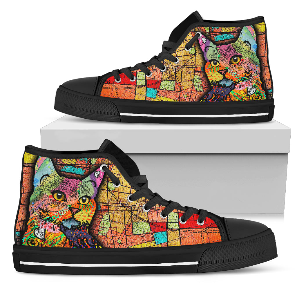 Psychedelic Cat High Tops