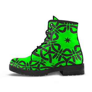 Green Tribal Boots