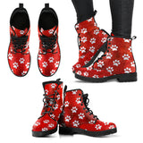 Red Paw Print Boots