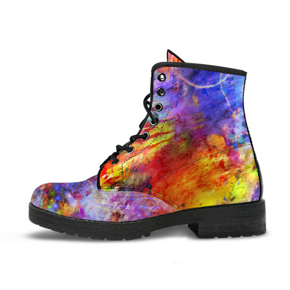 Tie Dye Leather Boots