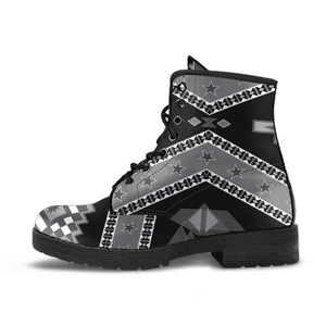 Gray Polygonal Boots