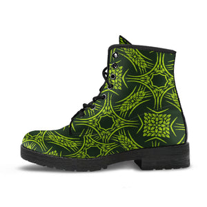 Leafy Pattern Boots