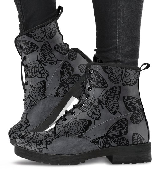 Gray Butterfly Boots