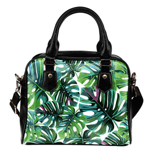 Tropical Leaf Shoulder Handbag