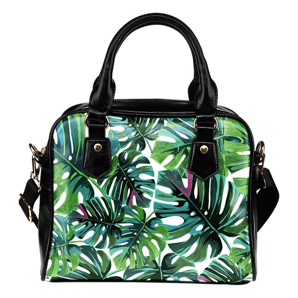 Tropical Leaf Shoulder Handbag