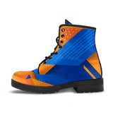 Abstract Geometric Blue Boots