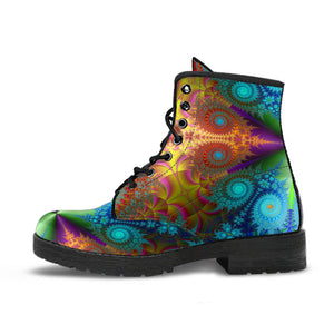 Fractal Leather Boots