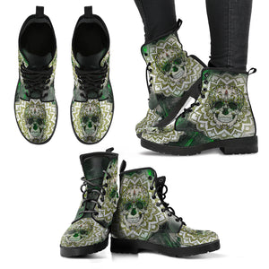 Emerald Skull Mandala Boots