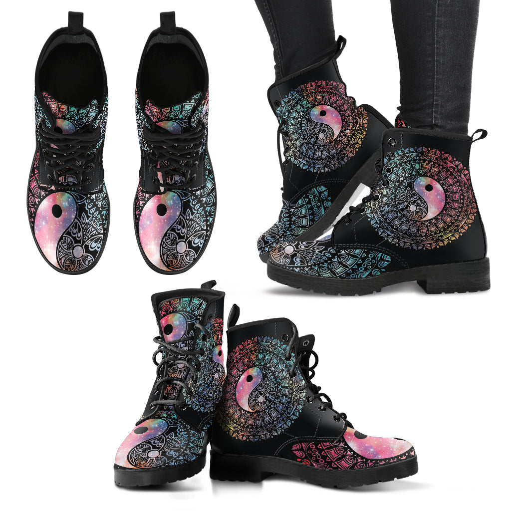 Hippie Yin Yang Mandala Boots