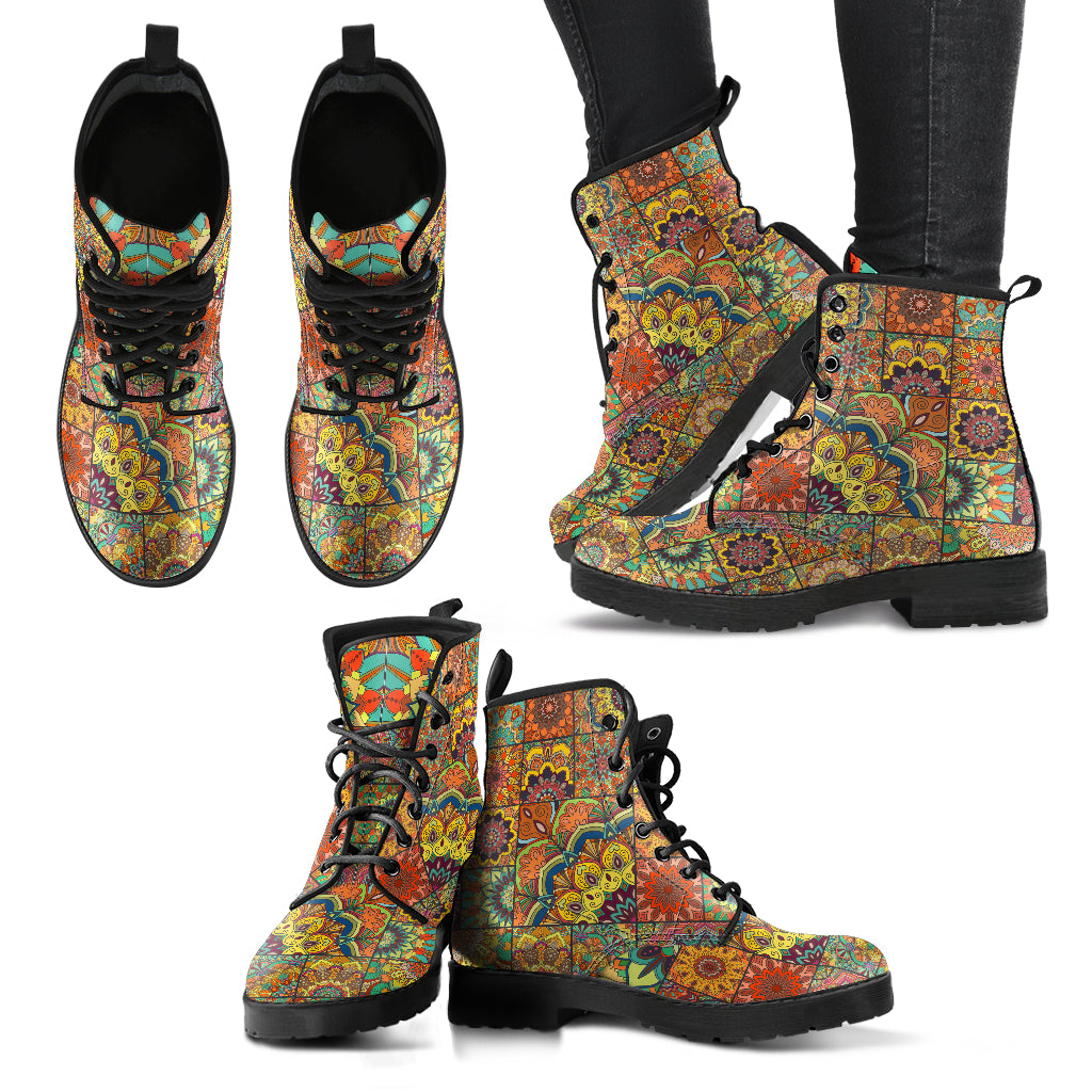 Mandala Pattern Boots