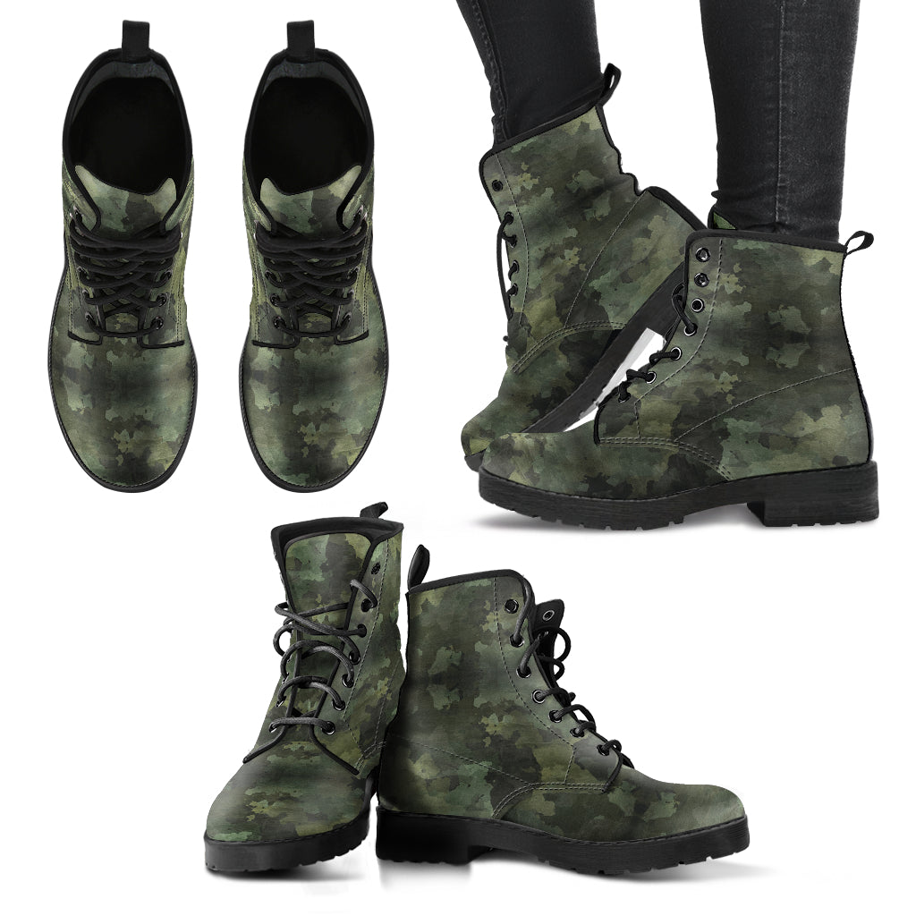 Green Camouflage Boots