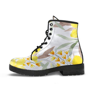 Yellow Floral Boots
